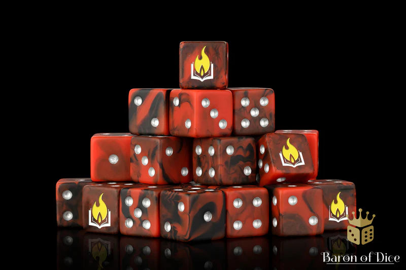 Scorched Book Dice