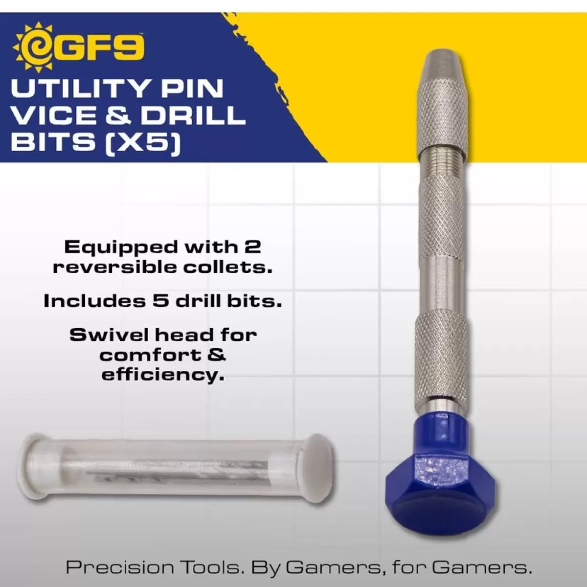 Precision Hobby Tools – Utility Pin Vice & Drill Bits (3)