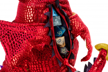 MDG Dragon Plush Dice Bag Red