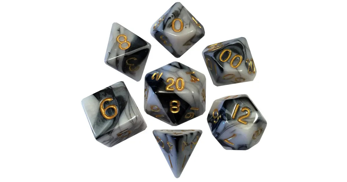 MDG 16mm Acrylic Polyhedral Dice Set