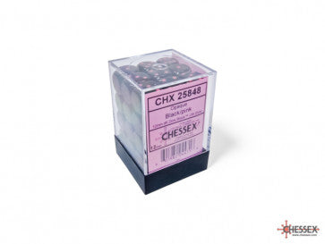 Chessex 12mm D6 Dice Block Opaque Black pink