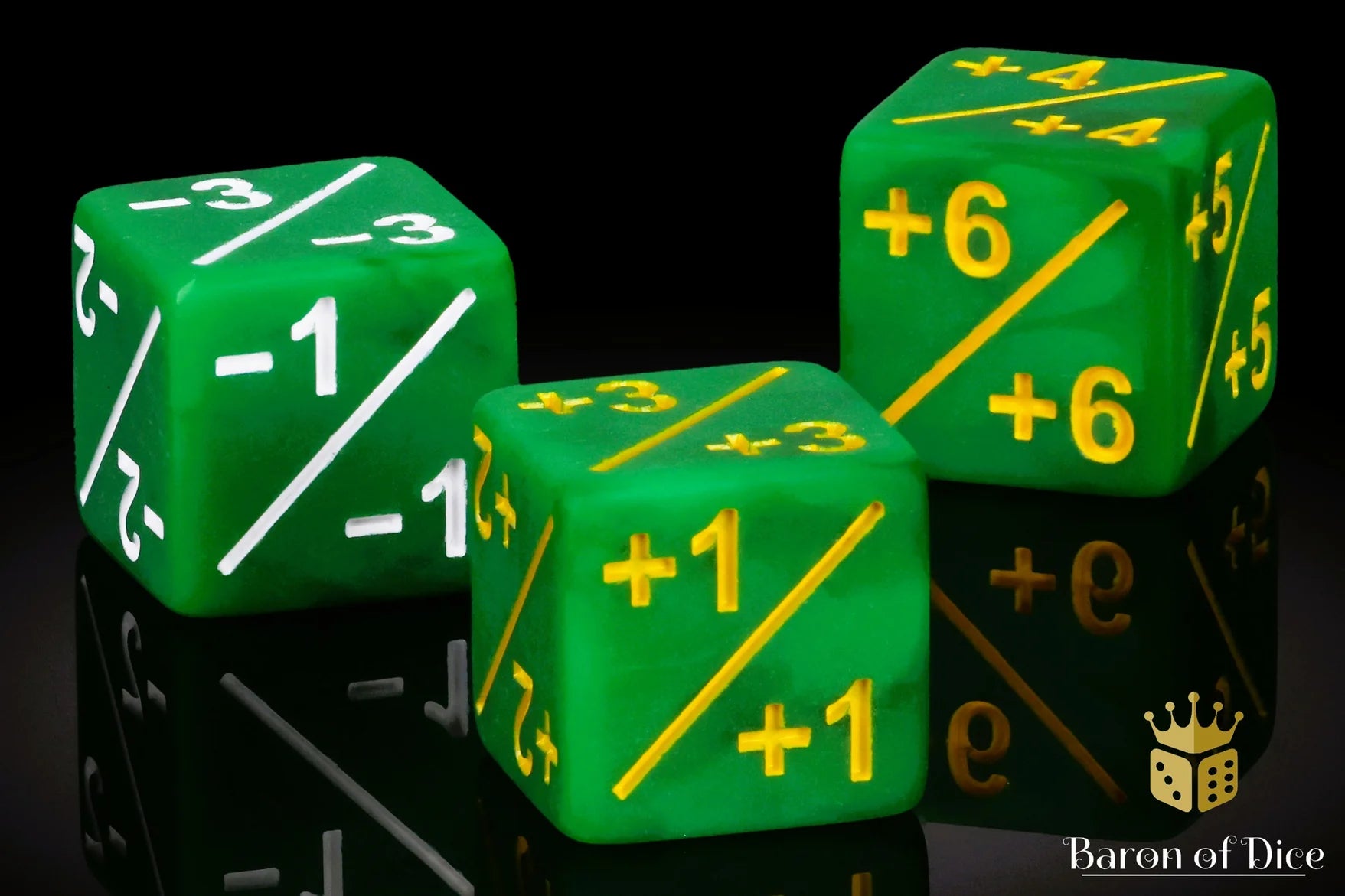+1/ -1 Counters - Set of 10 Green