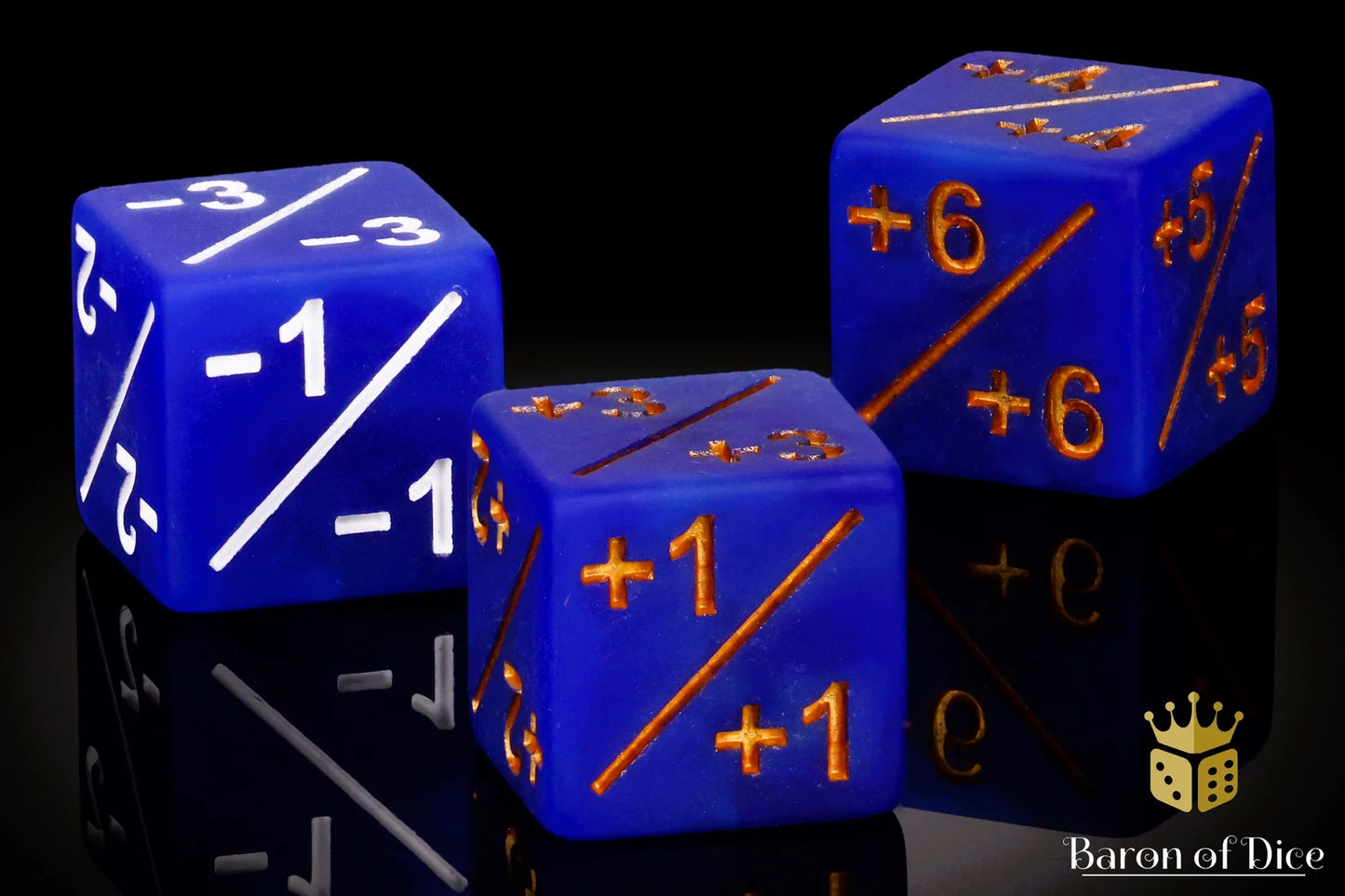 +1/ -1 Counters - Set of 10 Blue