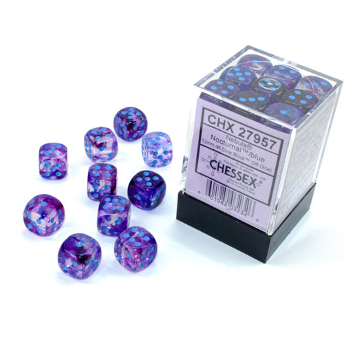Chessex 12mm D6 Dice Block Nebula Nocturnal Blue