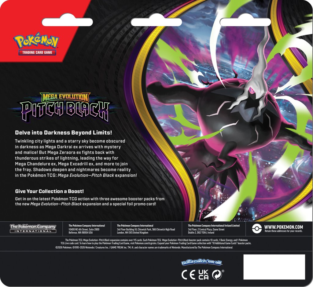 Mega Evolution Pitch Black Three Booster Blister