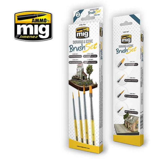 Ammo MIG Dioramas & Scenic Brush Set