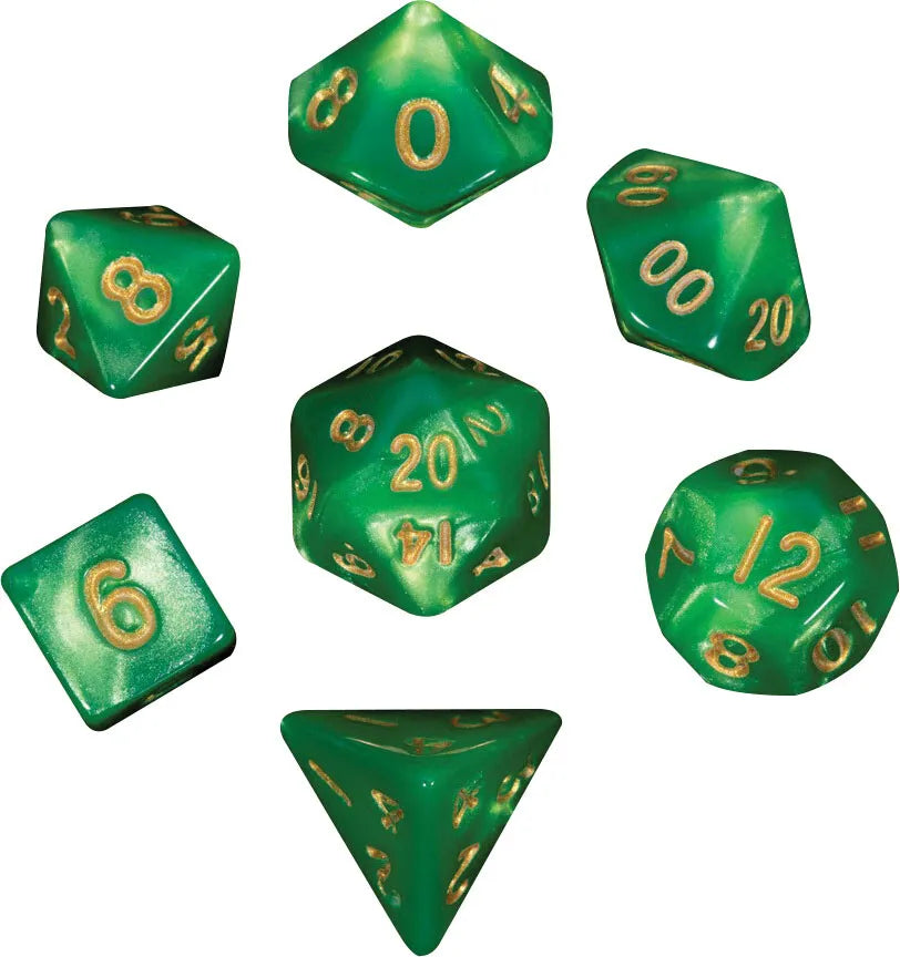 MDG 10mm Acrylic Polyhedral Dice Set