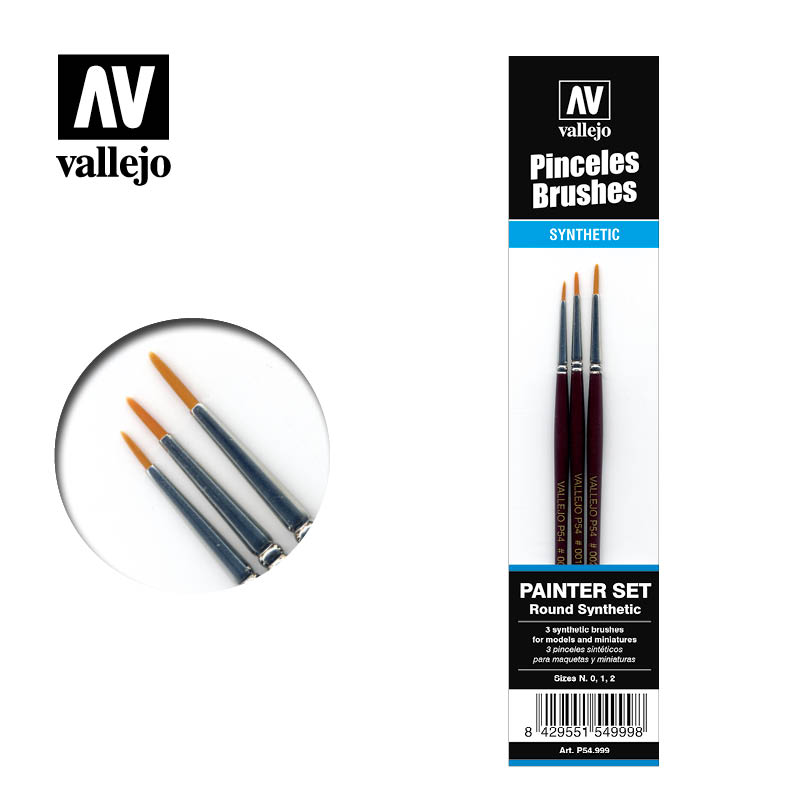 Vallejo Brushes - Definition Set - Synthetic Fibres