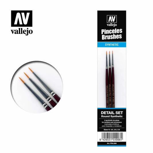 Vallejo Brushes - Definition Set - Synthetic Fibres